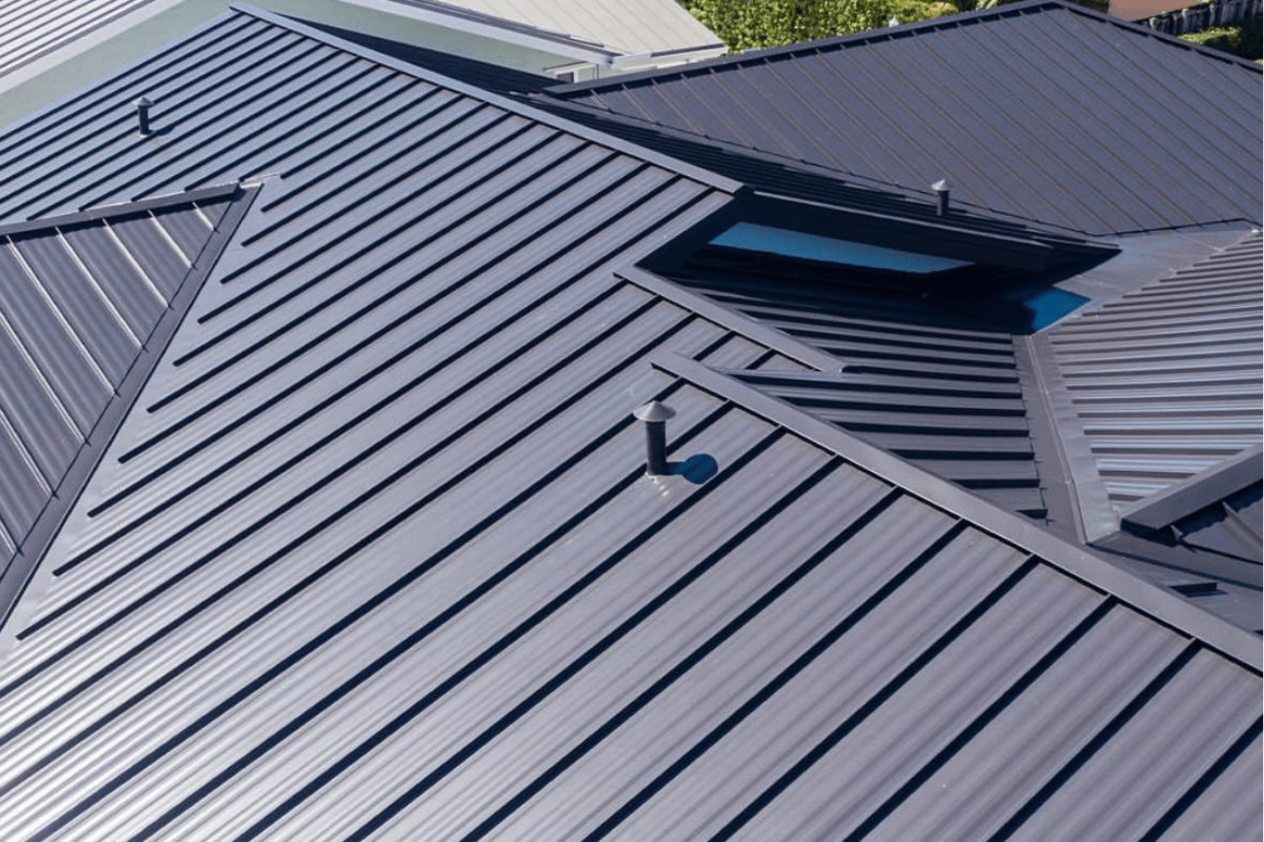 Los Angeles CA, Black Standing Seam, Metal Roof