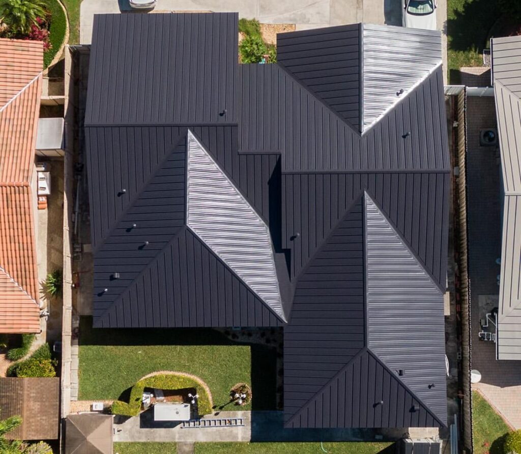 Standing seam metal roof installed by California Building Professionals