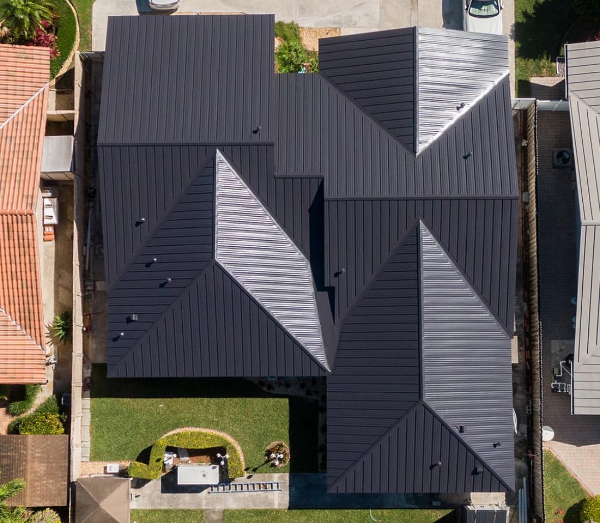 Standing seam metal roof installed by California Building Professionals